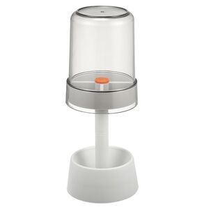 Bathroom 3 Slots PP Toothbrush Holder Stand with Cover White 8.66''x2.99''